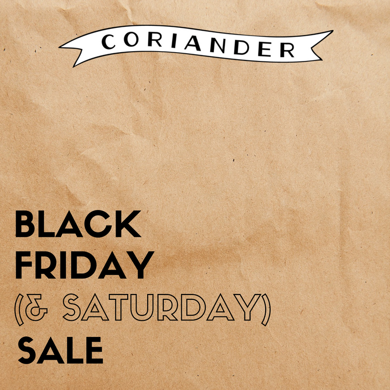 ShopCoriander's tweet photo. We'll be celebrating Black Friday (and Saturday) in a big way tomorrow in @DowntownGuelph! https://t.co/q1ZqOQf32z
