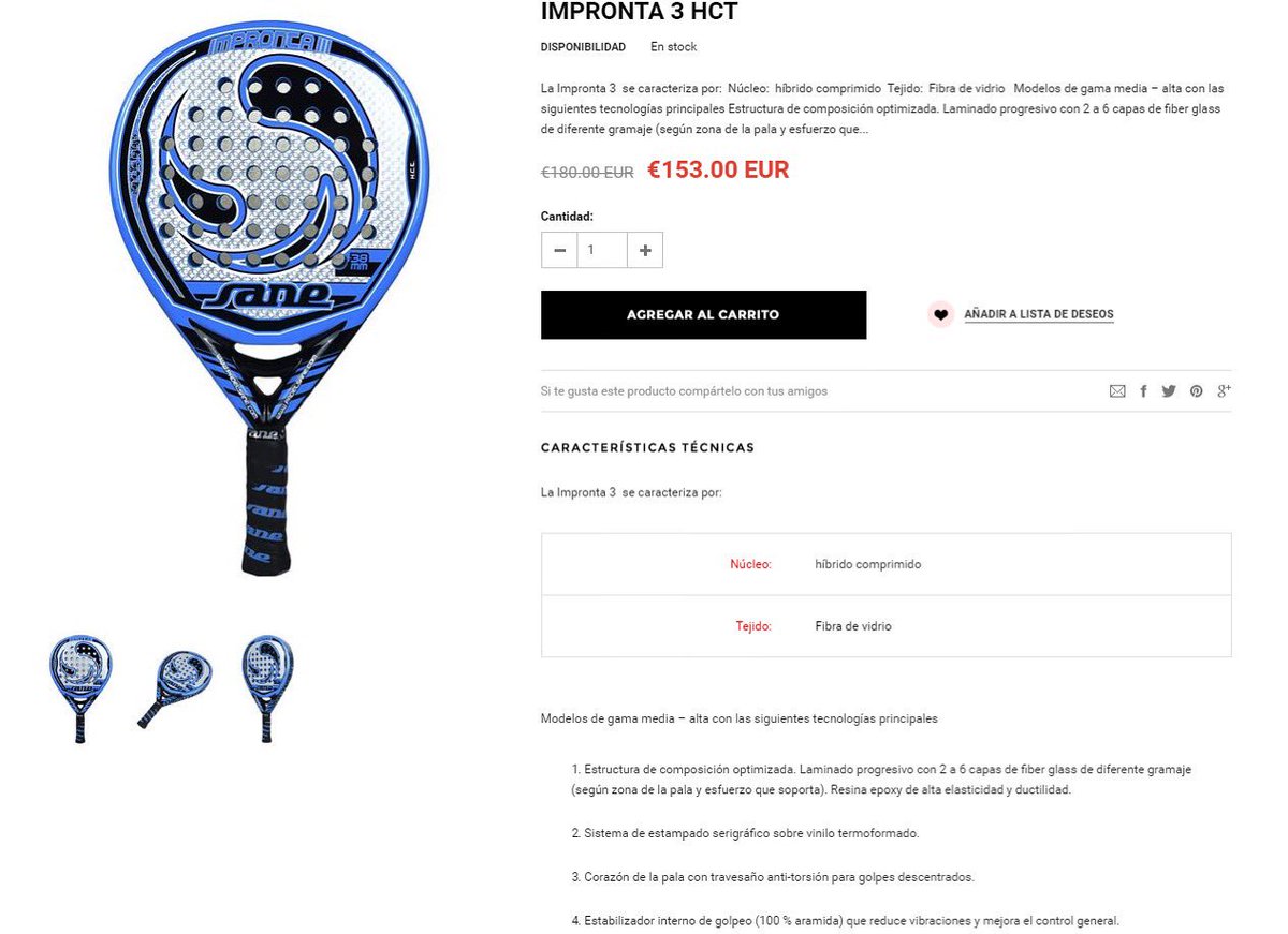 ¿#BlackFriday? ¿Y por qué no Blue Thursday? 😝 En padelsane.com puedes darte un capricho y comprarte la Impronta III HCT ya💙 #pádel