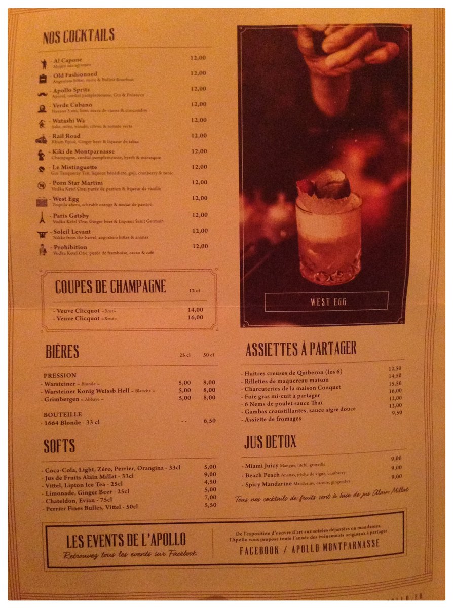 JulieGautron's tweet image. Masterclass #cocktails en compagnie de Kevin, #mixologue à #LApollo #LeKiki #pamplemousse #bitter #champagne #montparnasse
@lebout2lalangue