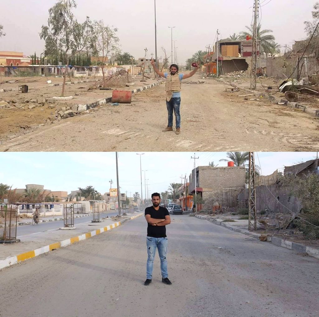 foranewiraq's tweet photo. This is a street in Heet at time of #liberation and now #collaboration #rebuilding #efforts #iraq Courtesy of Abdullah Alturky #foranewiraq https://t.co/34AuzukhRl