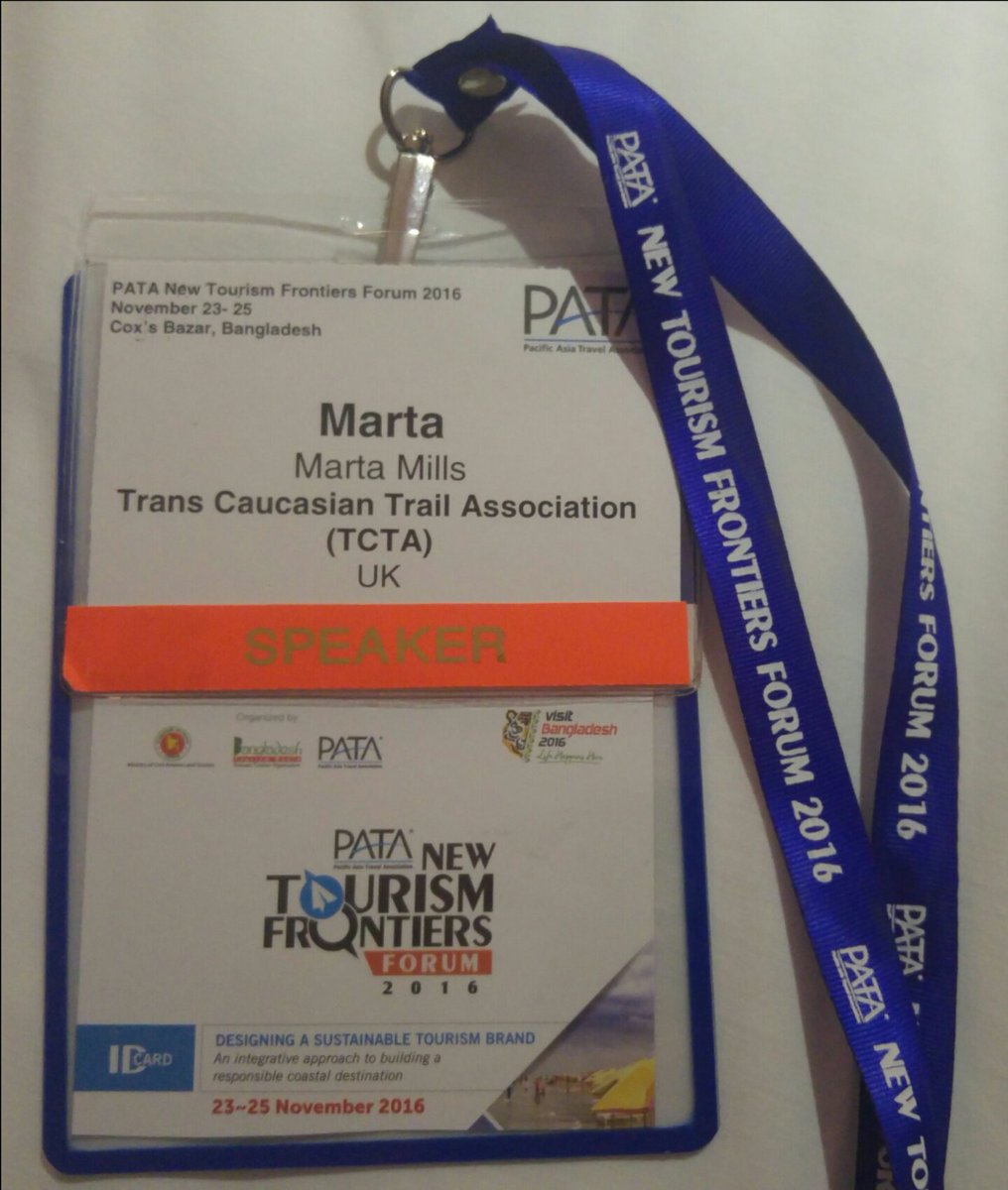 oneplanetblog's tweet photo. Excited about speaking about @theTCTrail tomorrow at the #PATA #sustainabletourism forum.  #ntff2016 #visitbangladesh2016 #transcaucasian https://t.co/8bOqKTsAcM