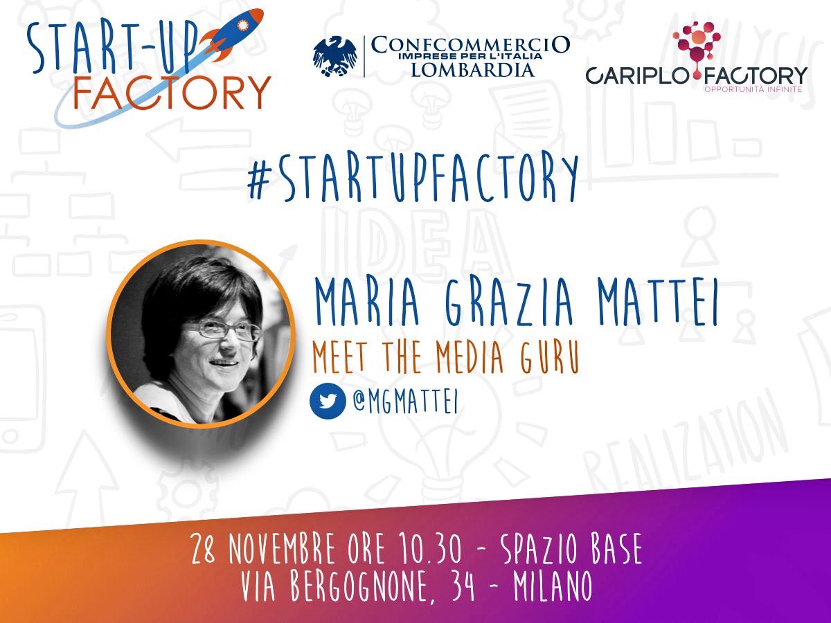 gio_mavellia's tweet photo. @ConfcommercioLo e @CariploFactory per #startup con @mgmattei e #young #guru @andreacolzani  @lucazambrelli @mricupati @Garu009 #giovani https://t.co/5Z84HDcGJu