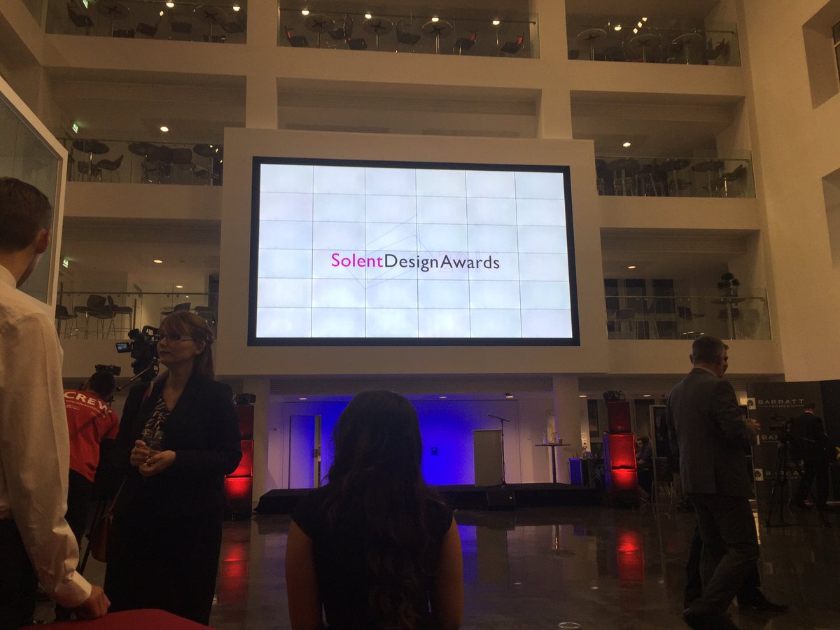 SolentUni's tweet photo. Looking forward to hearing if our fantastic #SolentSpark building is among the winners at tonight's #SolentDesignAwards https://t.co/HVd4SJzz0o