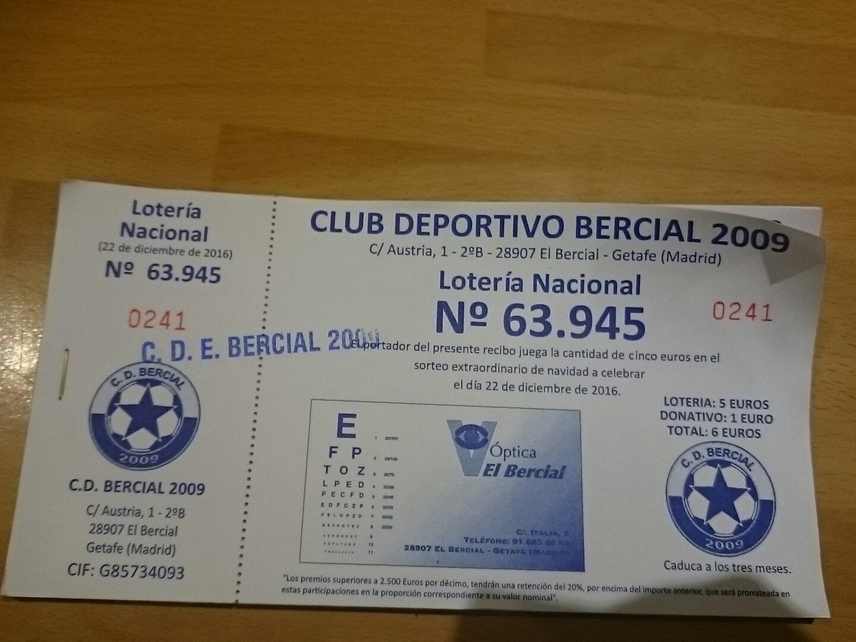 Siguen a la venta las papeletas con el numero del club. Compra 1,seguro que tenemos suerte y ayudaras al equipo con el euro de donativo.