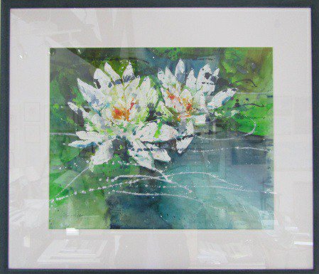 WoodEndGallery's tweet photo. #art #janemiller #dianeriddy Dancers by Jane and Water Lillies by Diane -both original mixed media pictures @woodendgallery https://t.co/HFGwY6A2jU