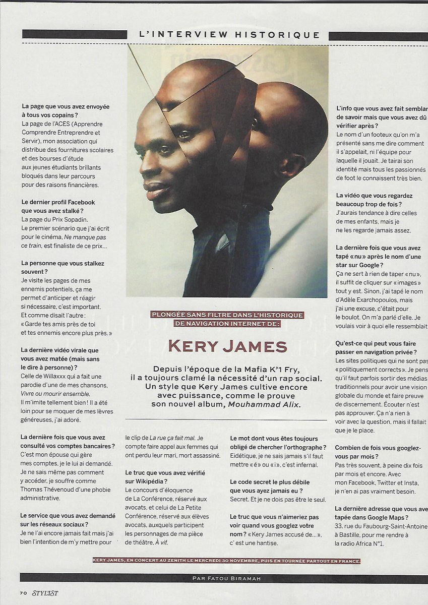 manuelapromo's tweet photo. C'est tous frais! Kery James dans le nouveau Stylist! #itw #MouhammadAlix #media #Stylistfrance #magazine #fashion #trendy #Paris #pr #rp https://t.co/5PPJCYLtWy