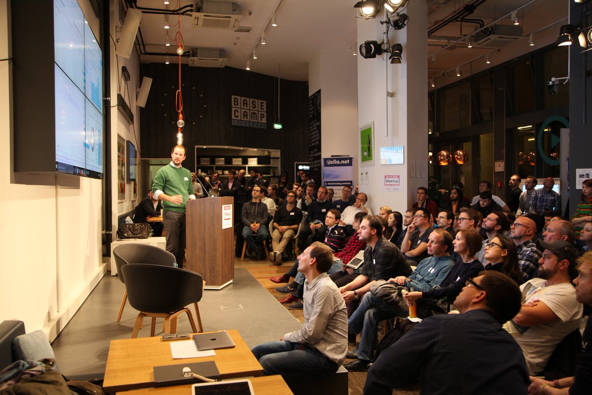 BTechMeetup's tweet photo. #fullhouse tonight at the #btm27 with @bezahlt_ger, @Celonis and @EyeEm! Thanks for joining and enjoy the night! #tech #techdemo https://t.co/SAhVlSKAjz