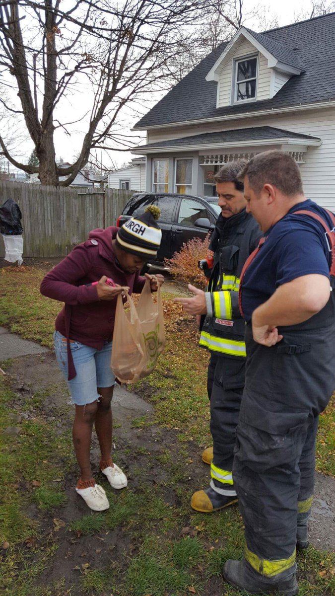 Due to an oven fire, FFs saved the day and replaced this woman's turkey. Thank you <a href="/Wegmans/">Wegmans Food Markets</a> for helping out.