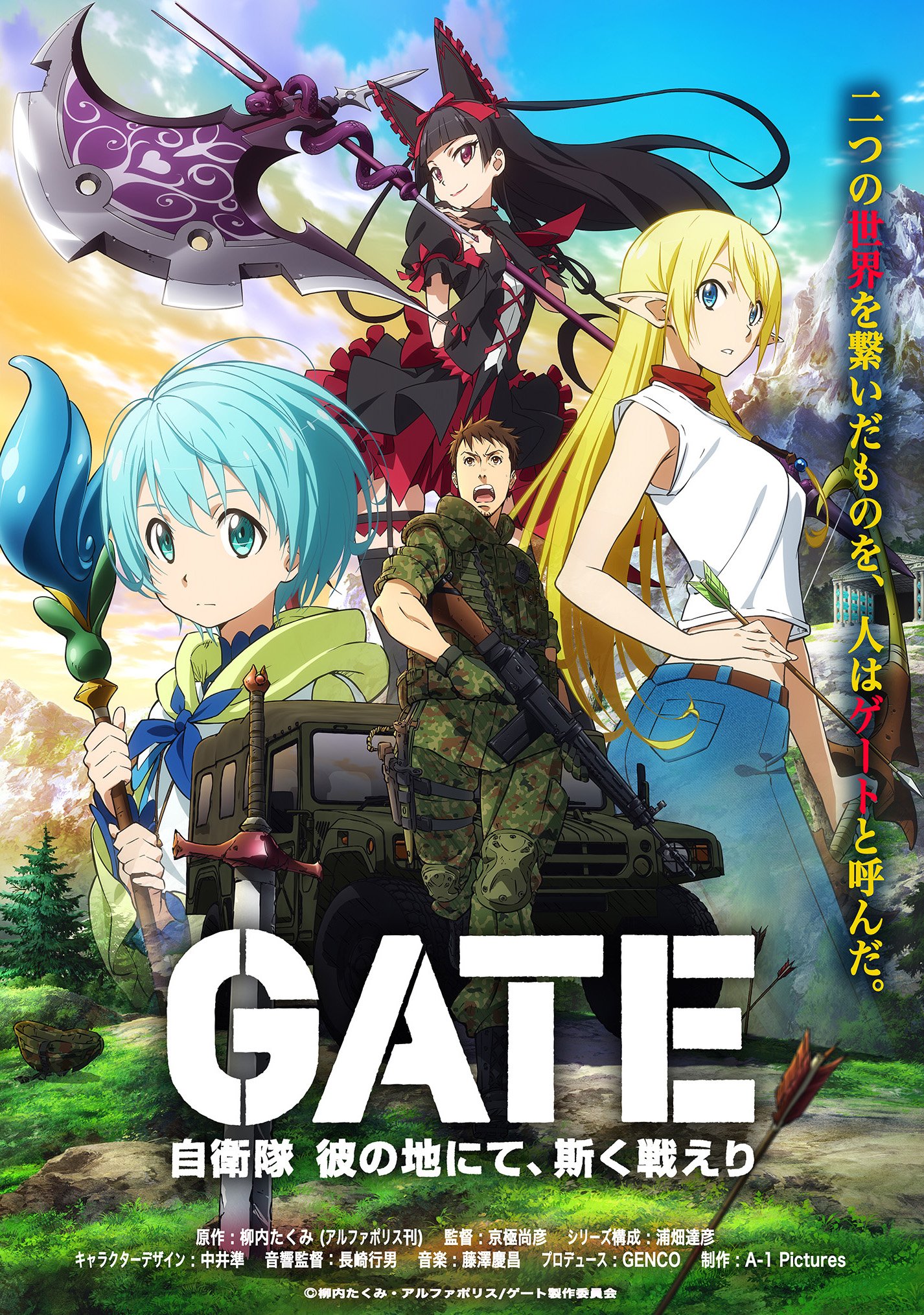 たち アニメ 昨日見たアニメ 題名 Gate 自衛隊 彼の地にて 欺く戦えり 内容 突如銀座に現れた異世界につながる ゲート を通じ自衛隊と異世界との戦争や交流など 感想 自衛隊かっこええ またまた一気に２期まで見てしまった ３期あるのかな