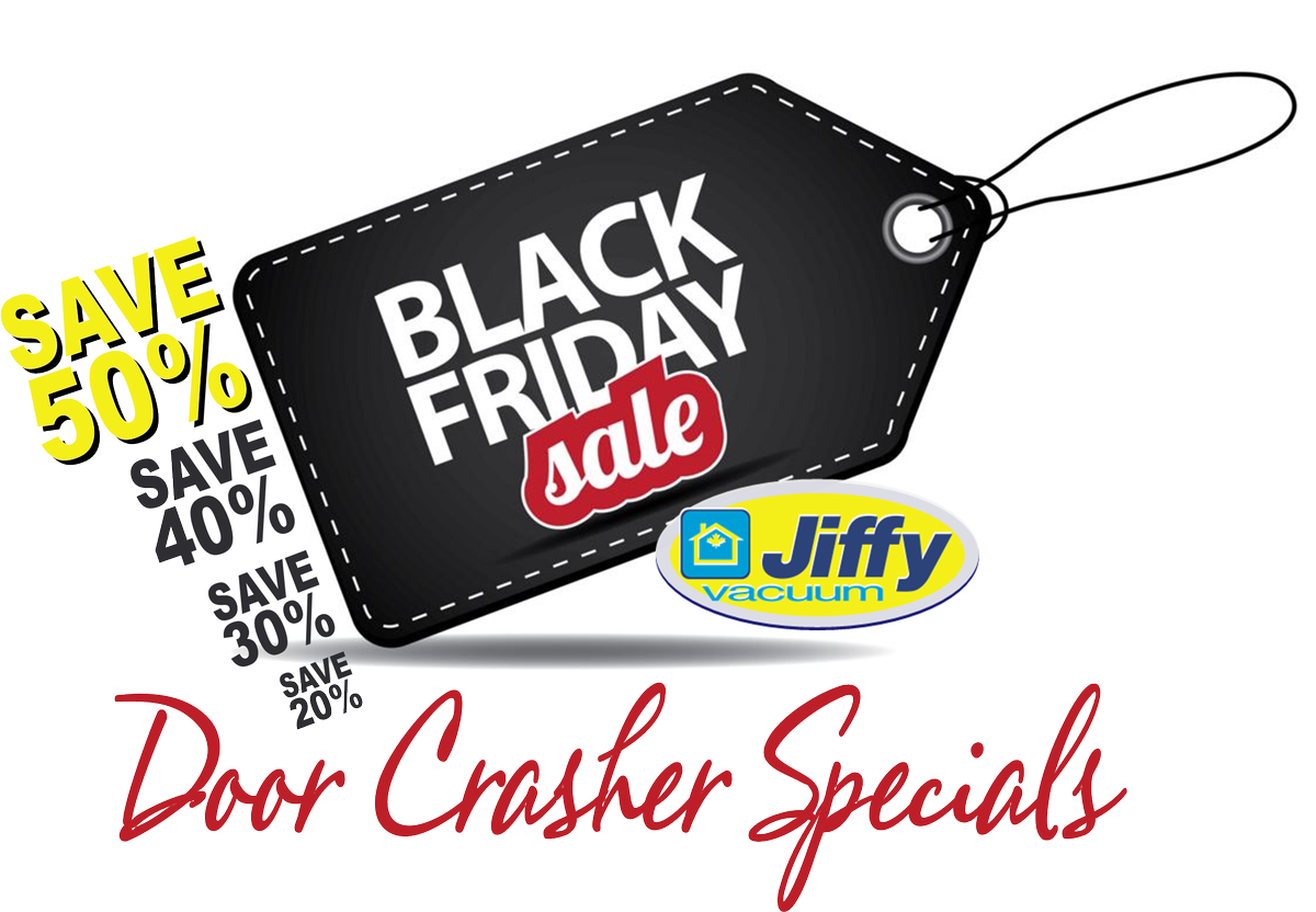 Enjoy 50% SAVINGS on Door Crasher Specials at #JiffyVacuum #BlackFriday sale jiffyvacuum.com