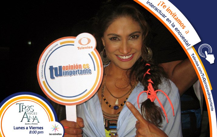 #Tr3sVecesAna, Maribel y #TuOpiniónEsImportante te invitamos a interactuar en la encuesta de la semana>> bit.ly/2gkOyvm 💻📱RT