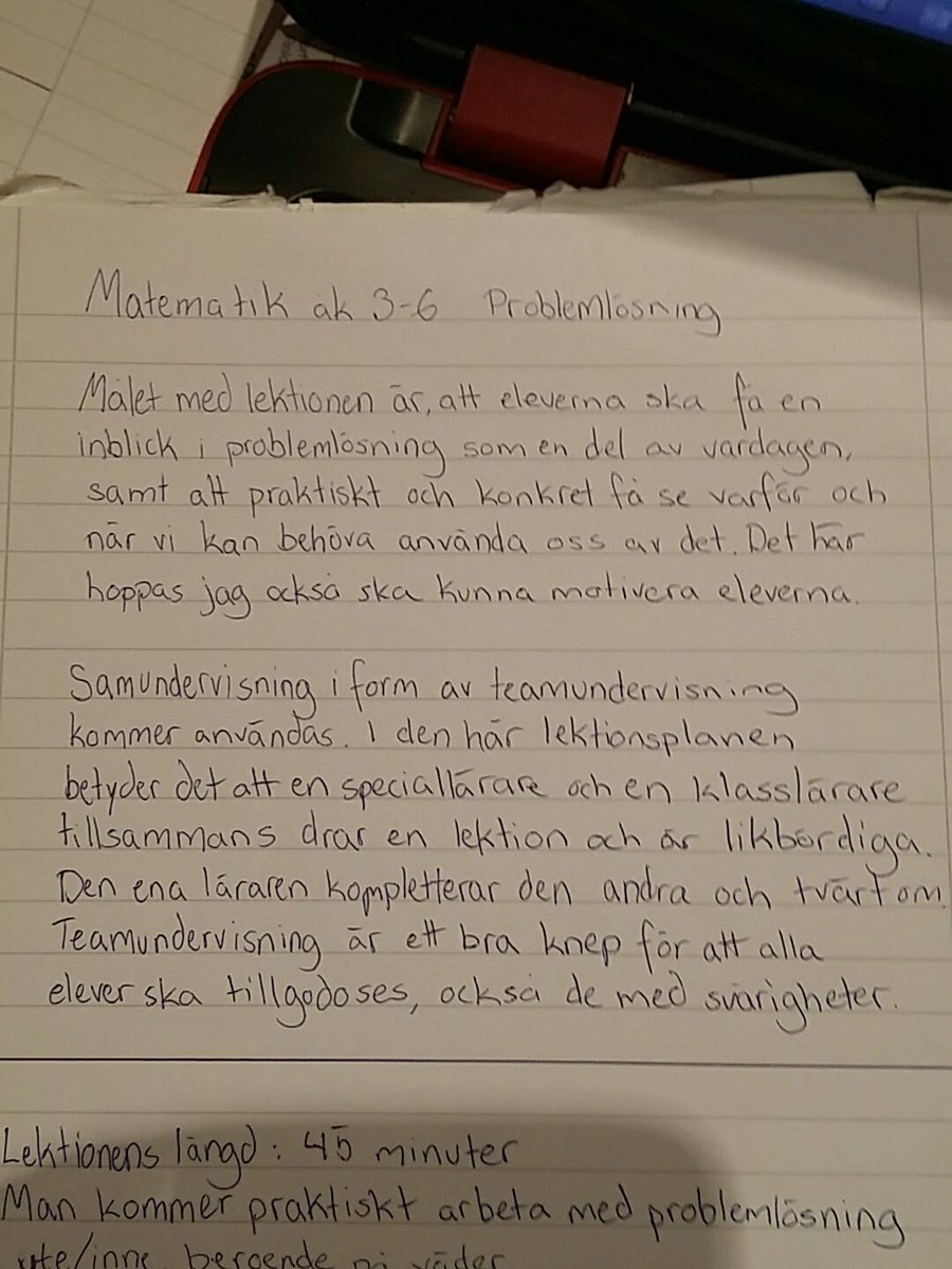 AngelinaKock's tweet photo. #didaktik1 #lektionsplan https://t.co/8SUReEBA9x