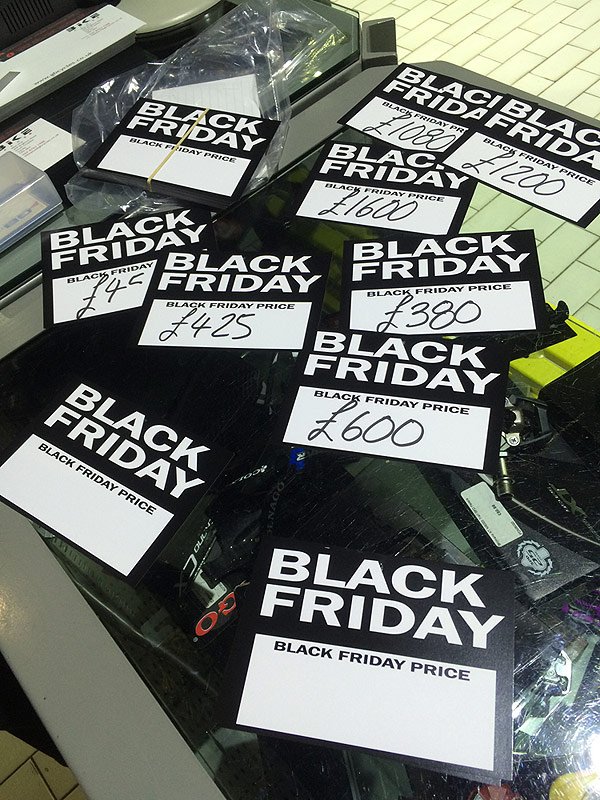 Getting ready for some #BlackFriday madness!!! Sale starts 12 midnight on-line and 9am tomorrow in store  #CrazyPrices #Cycling #Bargains