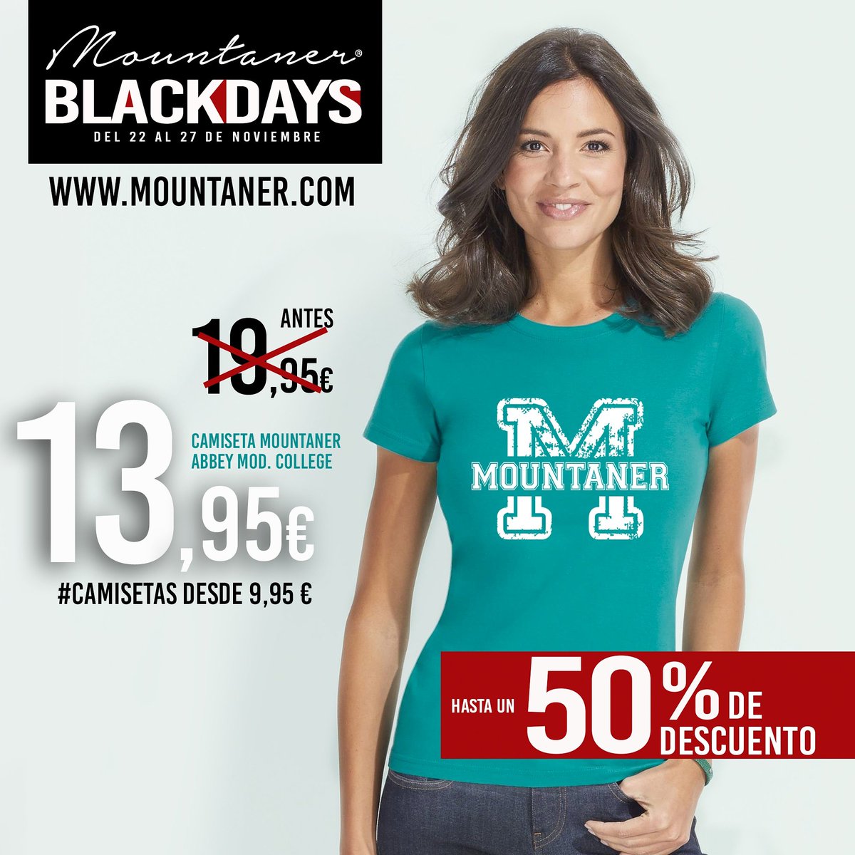 Mountanershop's tweet photo. No te pierdas tu camiseta Abbey College ahora por sólo 13,95 € en diferentes colores. #Mountaner #Blackdays #Blackdaysespaña #50%descuento https://t.co/ENYMv16XpW