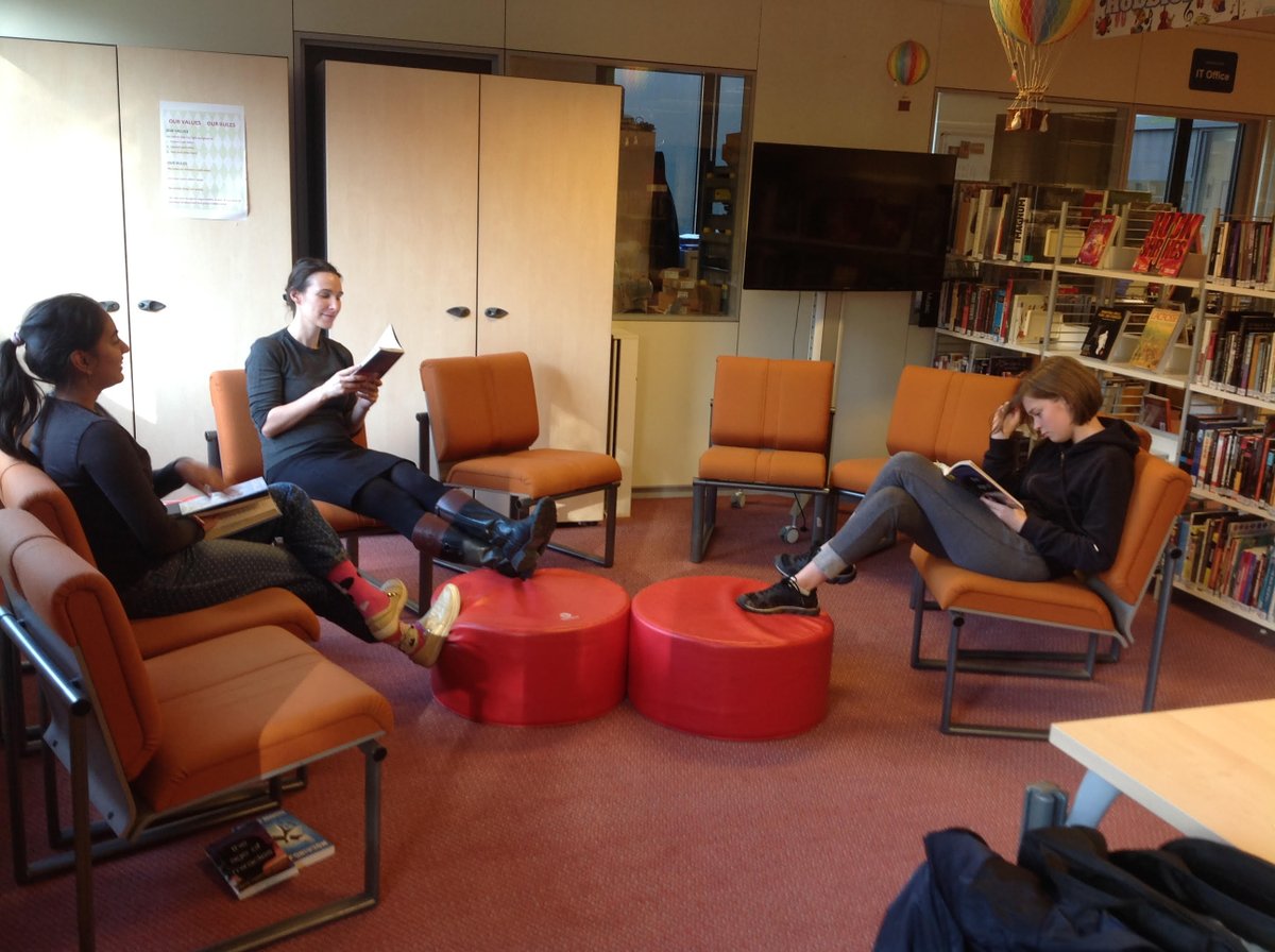 1sahasrag's tweet photo. Discussing books and reading at the MS Book Lovers Club. When in doubt, go to the library. #mslearns https://t.co/Wal7FnmkN6