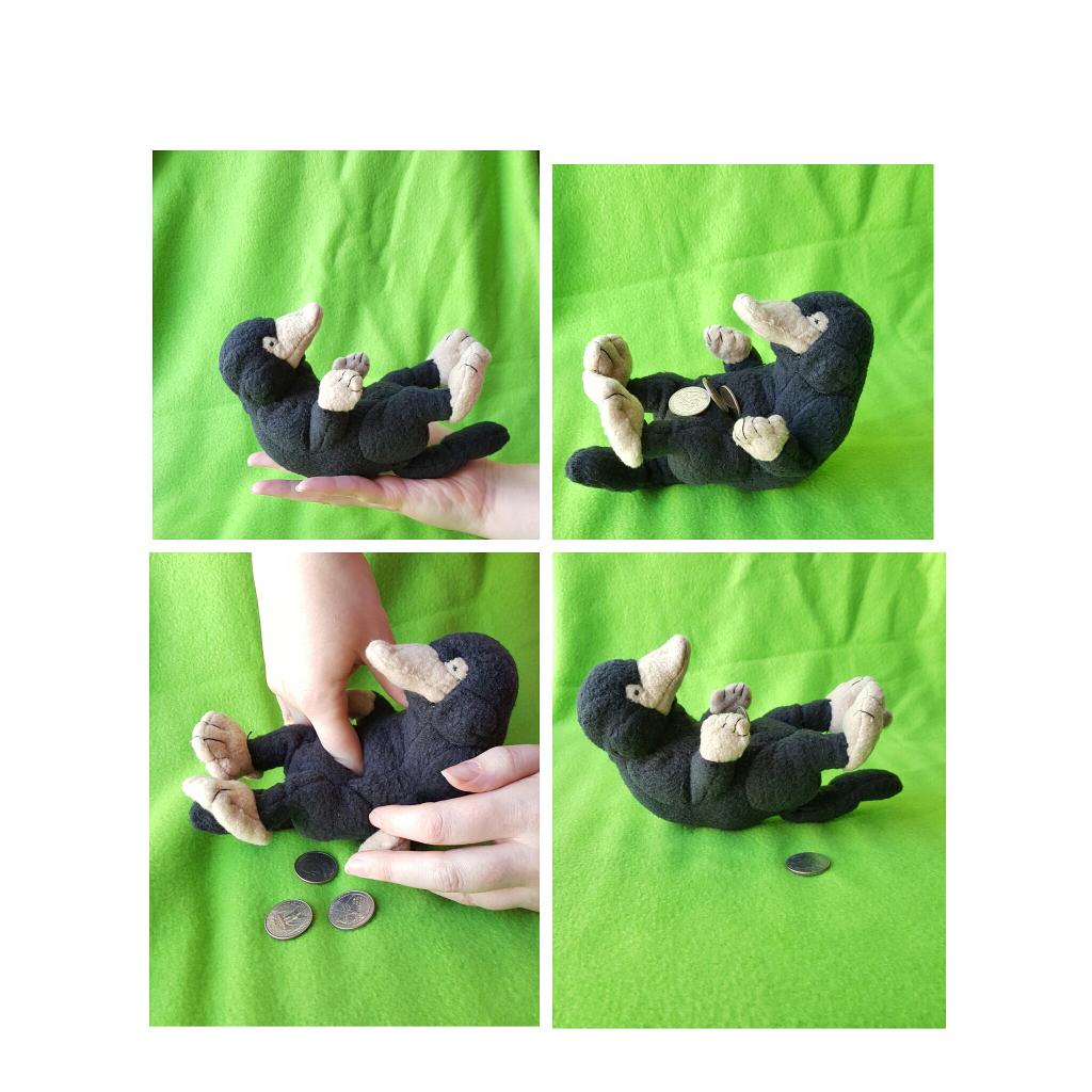 popfresco's tweet photo. Hand sewn Niffler plushie with a belly pocket! 
#handmade #sewing #crafts #plushies  #HARRYPOTTER #FantasticBeasts https://t.co/rmIFIGxH3D