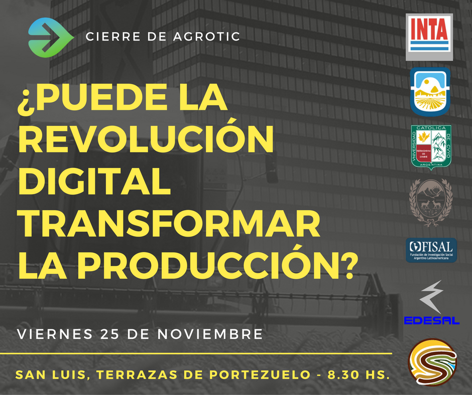 INTAsanluis's tweet photo. Mañana en Terrazas de Portezuelo, un panorama contextual sobre el escenario presente y futuro de las #TIC en la #producción https://t.co/xzbcFzgcQf