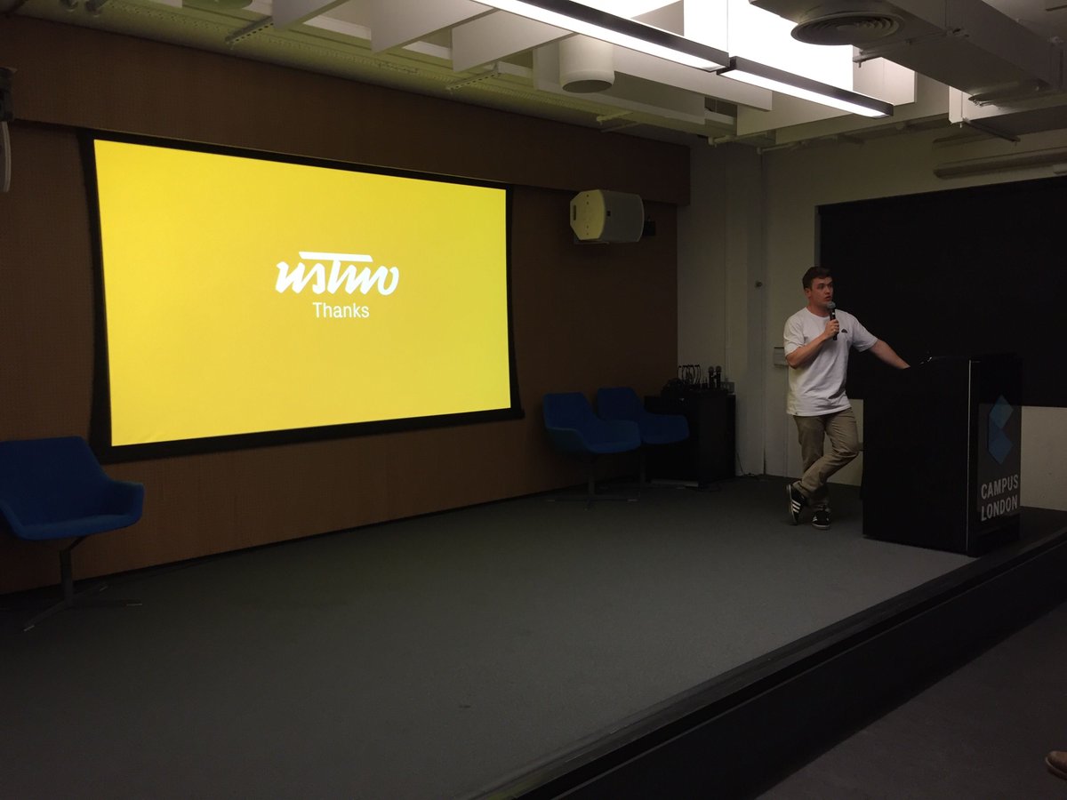 novoda's tweet photo. Huge thanks to @GeorgeBev24 from @ustwo for the talk & the open & interesting crunch Q&A time. #materialupLDN #Londondesign https://t.co/Fei6DrvqV2