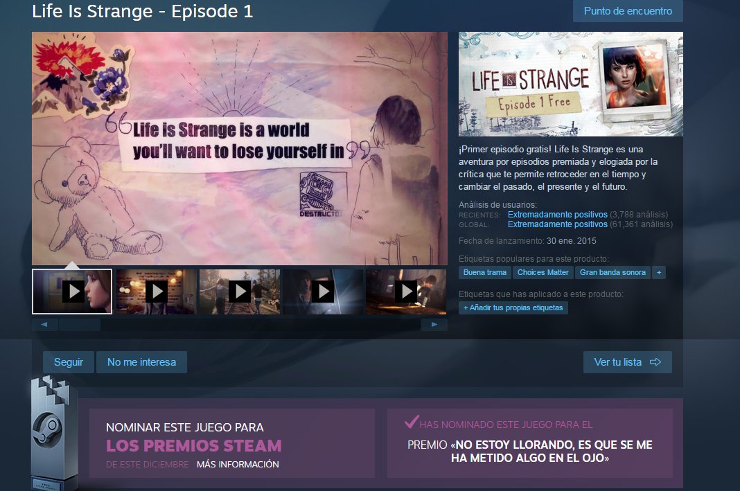 Kora_Chan's tweet photo. Estaba cantado
#LifeIsStrange
#PremiosSteam https://t.co/GAztWxxaR0
