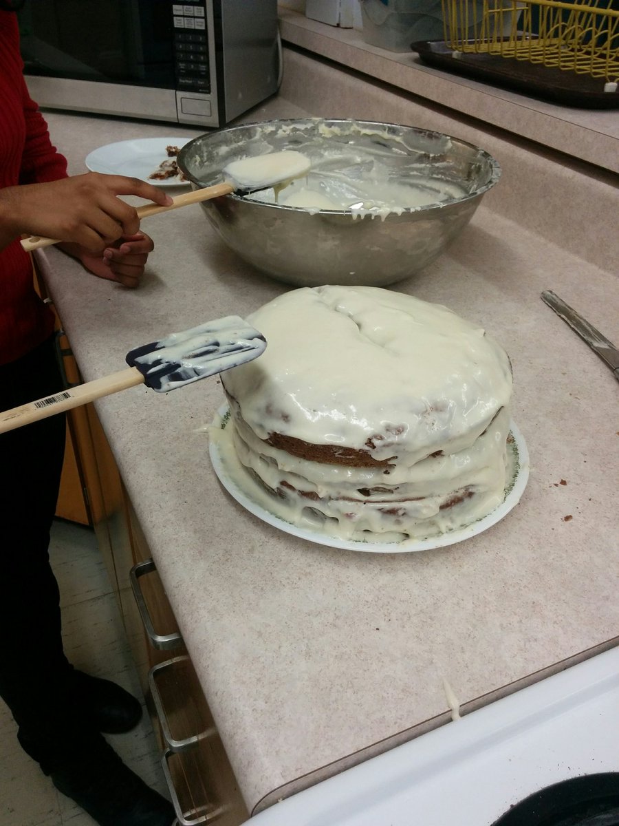 MsAmoako's tweet photo. The carrot cake heard around the world! #YUMMM #HIF2O made a memorable carrot cake from scratch! @LincolnAlexSS #EatOnlyOnceInAWhile https://t.co/TGeSJkoxKj