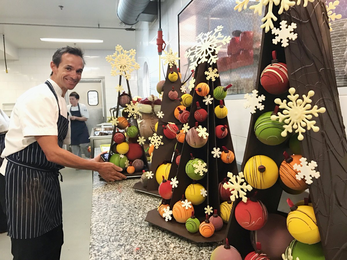 It’s beginning to look a lot like Christmas in @thaaschocolates kitchen! These giant Tannenbaums are going to a new home for the holidays 🎄✨