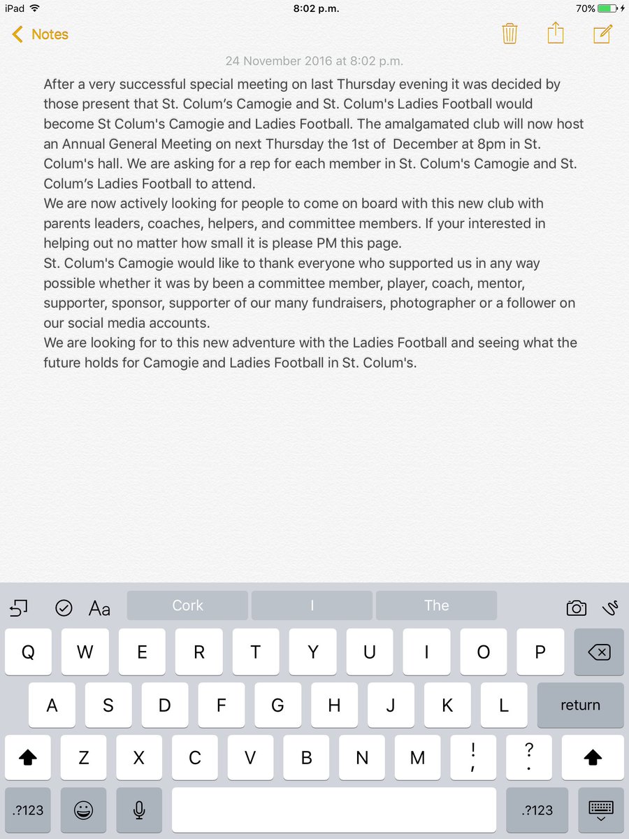 New beginnings for <a href="/StColumsCamogie/">St. Colum's Camogie</a> and <a href="/Columsladies/">StColumsLadies</a> as they now become St. Colum's Camogie and Ladies Football #twocodesoneclub