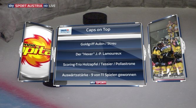 SkySportAustria's tweet photo. Die Erfolgsgaranten der @viennacapitals! Im 3. Drittel müssen sie dieses Mal aber einen Rückstand drehen. #SkyEBEL #VICEHL https://t.co/azVWJP76Ml