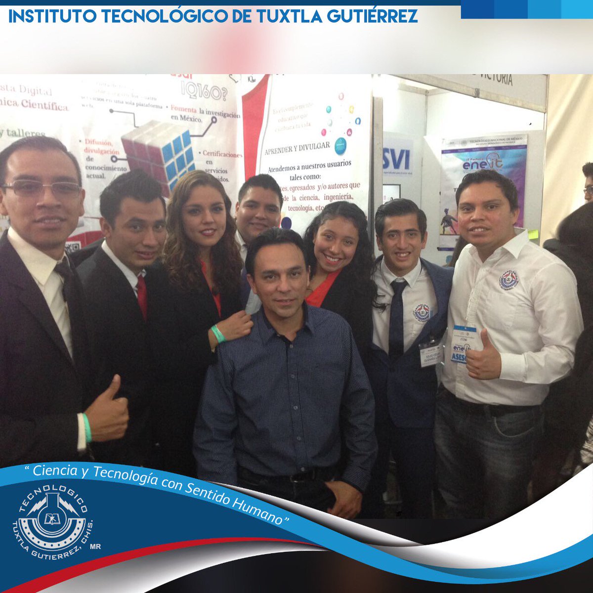 tecnmtuxtlagtz's tweet photo. I.T. Tuxtla Gutiérrez presentes con #IQ160 en el #ENEIT2016 les deseamos mucho éxito! #OrgulloITTG #TecTuxtla #TecNM #SomosTecTuxtla https://t.co/6vNEZ6cpwh