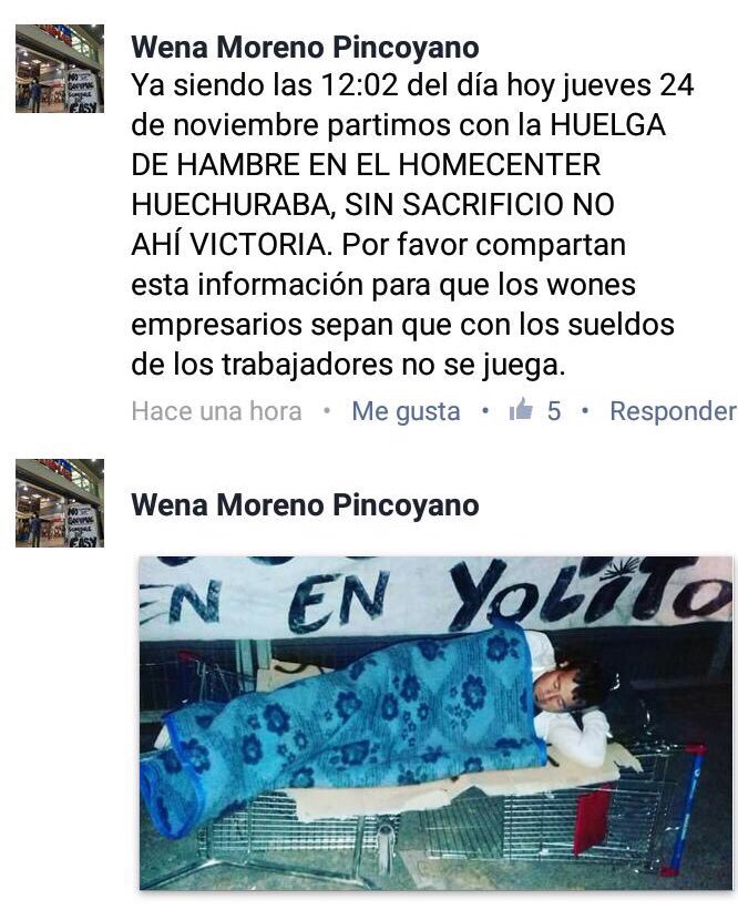 AICH_Oficial's tweet photo. Con la dignidad de los trabajadores no se juega, esto logran pagando sueldos de miseria y negociando reajustes indignos #HuelgaHomecenter https://t.co/3IB2nFNdB7