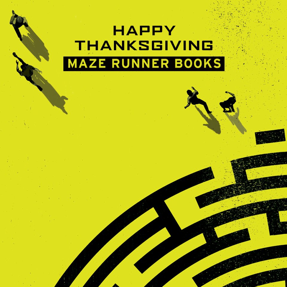 MazeRunnerBooks's tweet image. #HappyThanksgiving to all our US Gladers. #DashnerArmy