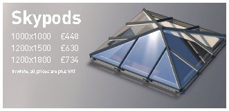 SkyPods

In white, all prices are plus VAT

#fairdealwindowstrade #fairdealtrade #windows #glazing #doors #bespoke #skypod #conservatory