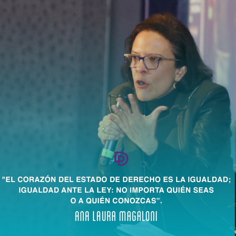 ForoVyE's tweet photo. "El corazón del Estado de Derecho es la igualdad; igualdad ante la ley" - @magalonik #VocesyExpectativas https://t.co/8Pm3EcxIs4