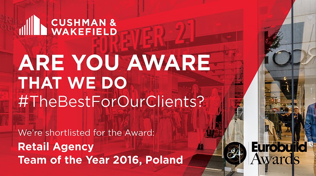 CushWakeCE's tweet photo. #AreYouAware that @CushWakeCE #retailportfolio comprises >1.4 M sqm new & recommercialised schemes? #EurobuildAwards #TheBestForOurClients https://t.co/fZKKHYWKBt