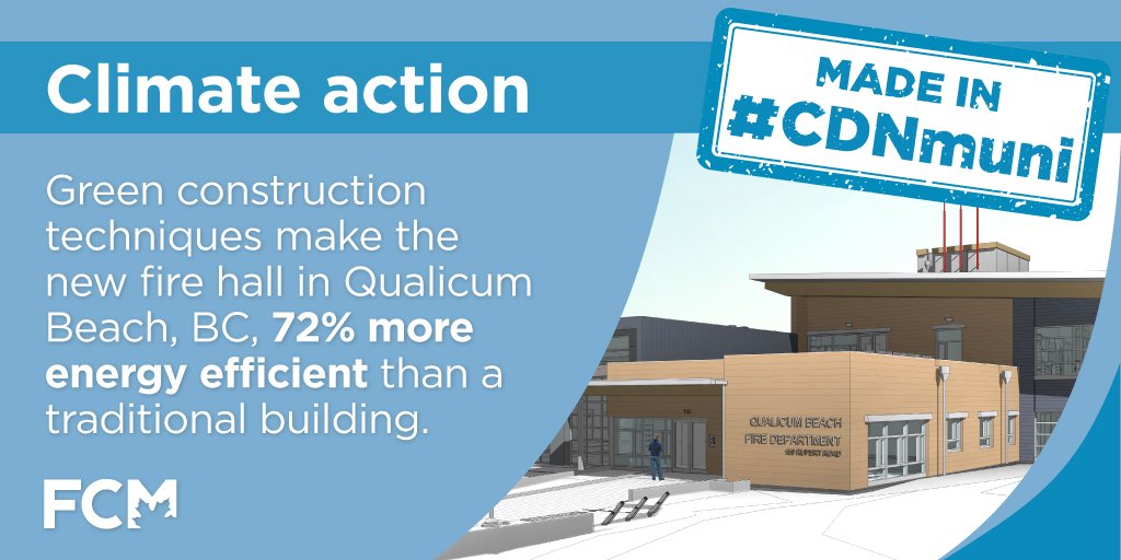 Discover all the ways the new fire hall in <a href="/QualicumBeachBC/"> </a> is saving energy and fighting #climatechange bit.ly/2gm8LVf  #CDNmuni