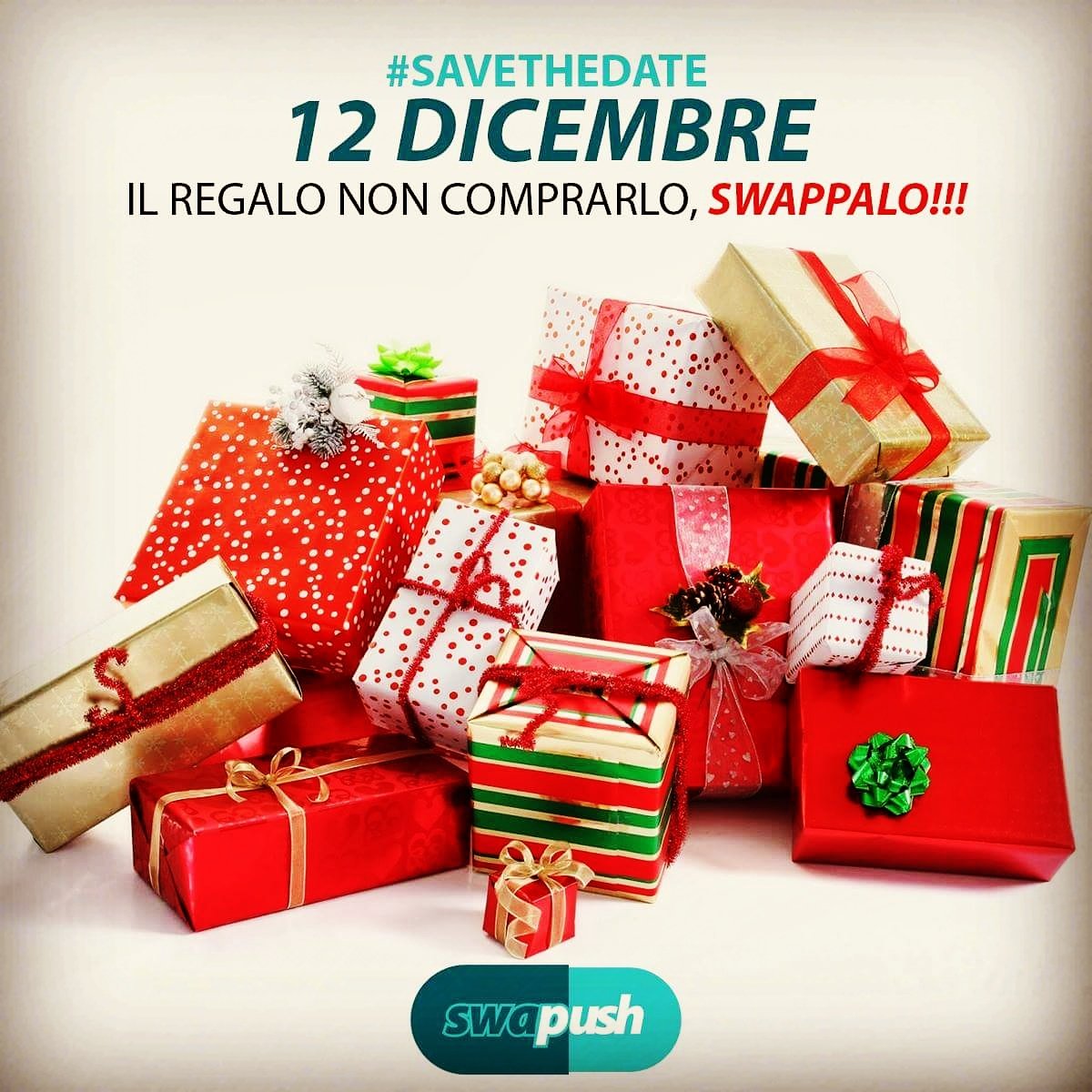 swapushapp's tweet photo. E il #natale arriva anche in casa #swapush! Appuntamento a Milano all'NH Touring lunedì 12 dicembre! “Il regalo non comprarlo, swappalo!” https://t.co/wqBjpkokGm