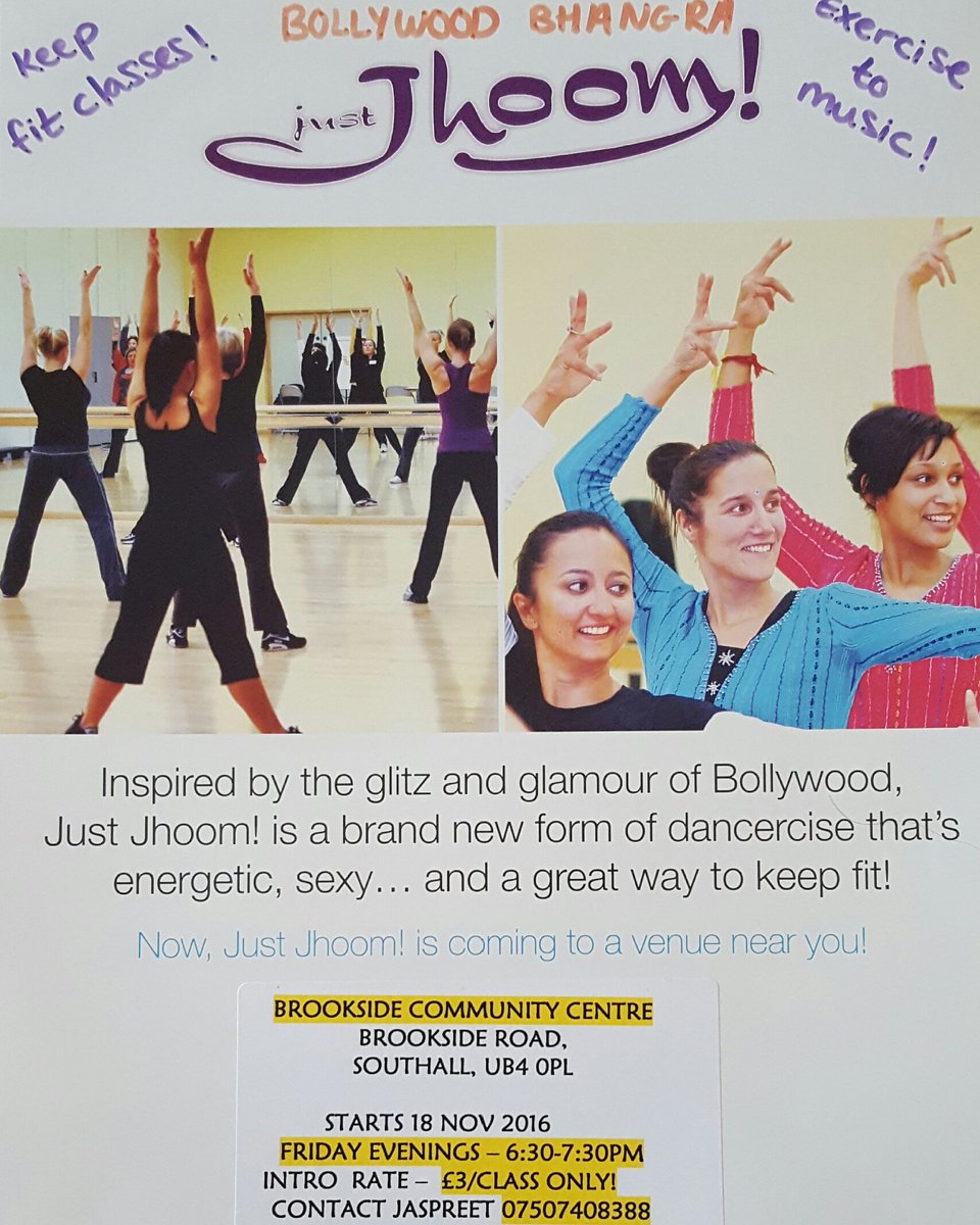 After a fun first week of #JustJhoom Bollywood Bhangra we're back tomorrow! Kick off your weekend burn lots of calories #exercisetomusic