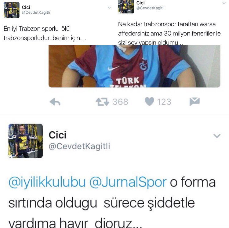 İnsan bir takıma gönül veriyor diye söylenene bakarmısınız ya bu kadar insanlıktan nasibini almamış biri <a href="/CevdetKagitli/">Alex de souza</a>