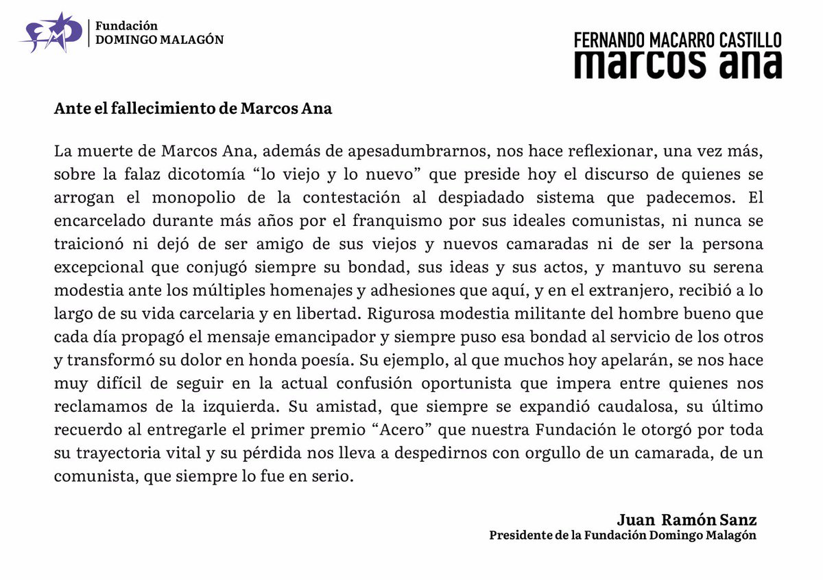 Fund Domingo Malagón tweet media