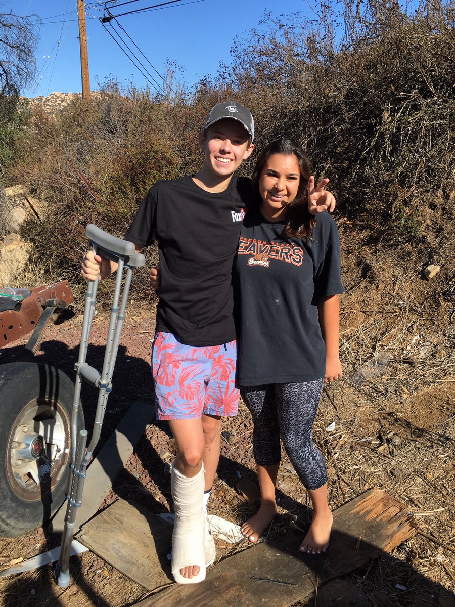 Shoutout to the family that helped us (we crashed into their back yard)