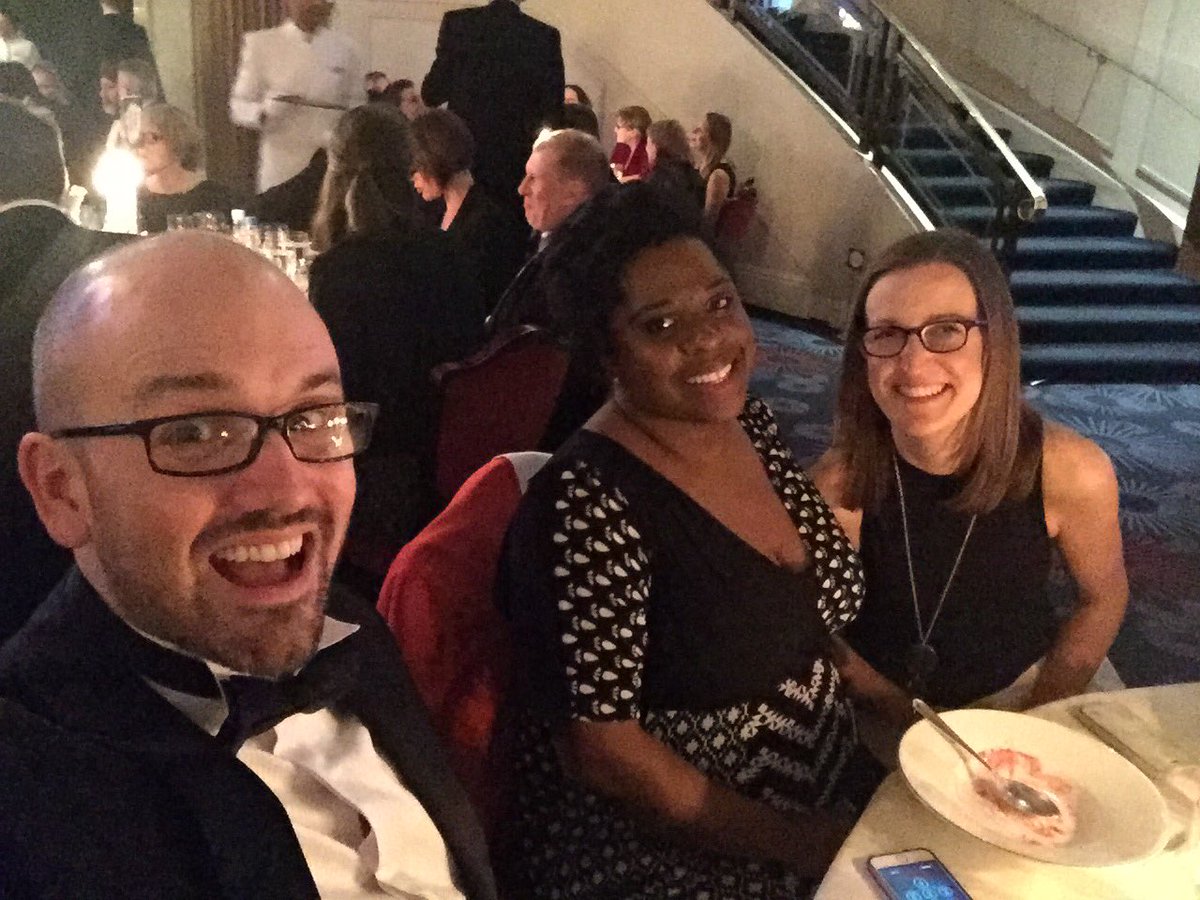 Photobombing/Ruining more photos at the #THEAwards <a href="/CityUniLondon/">Anna</a> #ftw