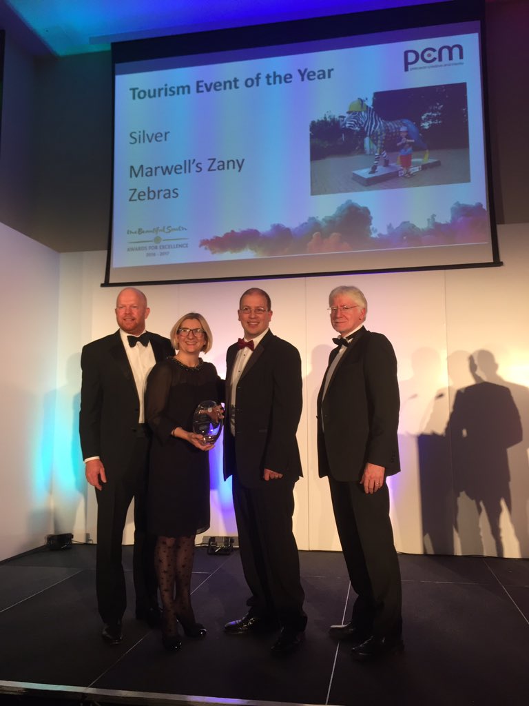 Silver for @zanyzebras2016  @marwellwildlife  for Tourism Event of the Year Sponsored by <a href="/PrecisionCandM/">Precision Fareham</a> #beautifulsouthawards