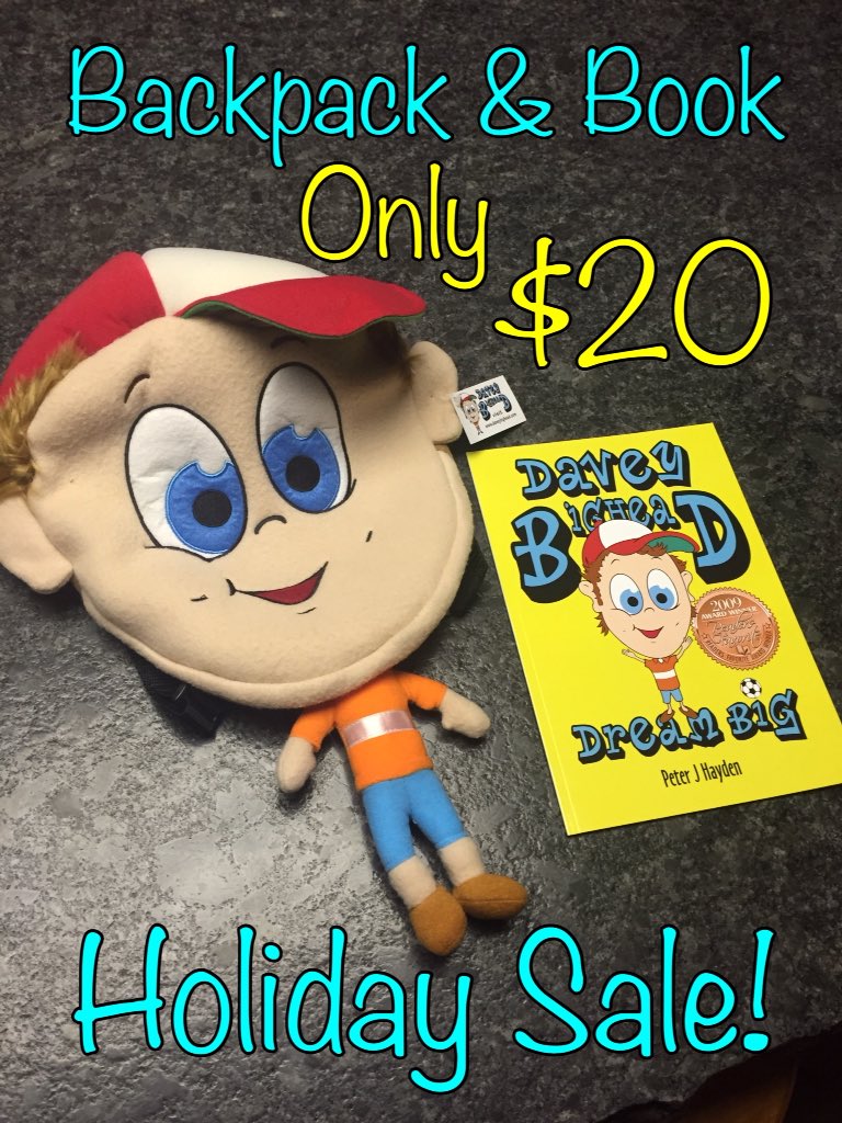 DaveyBighead's tweet photo. Message me for a personally signed book #book #giftideas #soccer #signing #daveybighead #backpack #kidsbooks https://t.co/EUzCBFw5K0