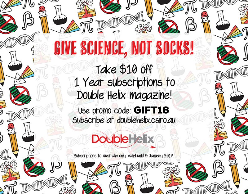 Looking for a great gift for a curious young scientist? How about a Double Helix subscription? #givesciencenotsocks doublehelix.csiro.au
