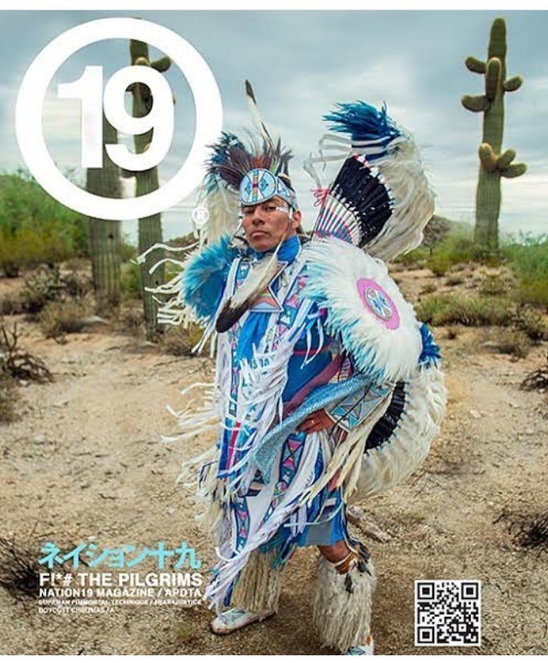 19Magazine's tweet photo. F!*@ the #pilgrims ! #NoDAPL #nativeamerican #indigenous ✊🏽#nothanksgiving #APDTA #Nation1… https://t.co/w7eP3wmAPB https://t.co/sCcpnW6GJ4