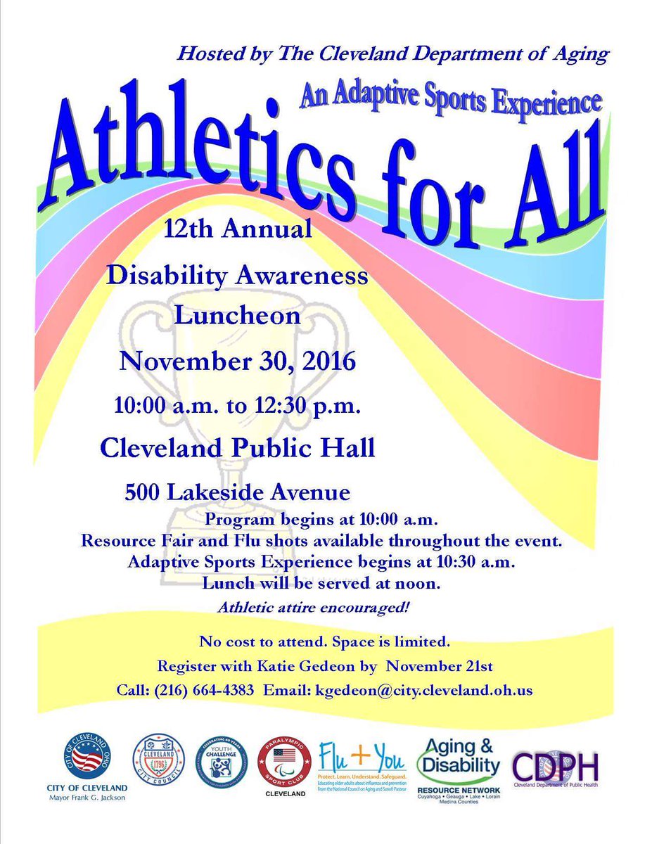 CleveScrappers's tweet photo. Cleveland Scrappers will be part of 2016 Disability Awareness Luncheon.
Athletics for All: An Adaptive Sports Experience.
#GivingTuesday https://t.co/By4MUwsi4z