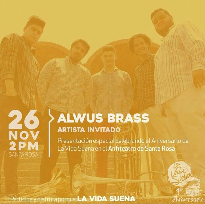 AlwusBrass's tweet photo. Este sabado 26 de noviembre no te pierdas alwus brass en @SuenaCaracas @NOTI_SANTAROSA https://t.co/qrl0HXjyyV