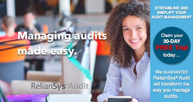 ReliansysAudit's tweet photo. Want a smarter, faster more effective way to manage your #QualityAudit or #SafetyAudit? Take https://t.co/dOGfmKanjA for a FREE Trial https://t.co/YExwylGLm3