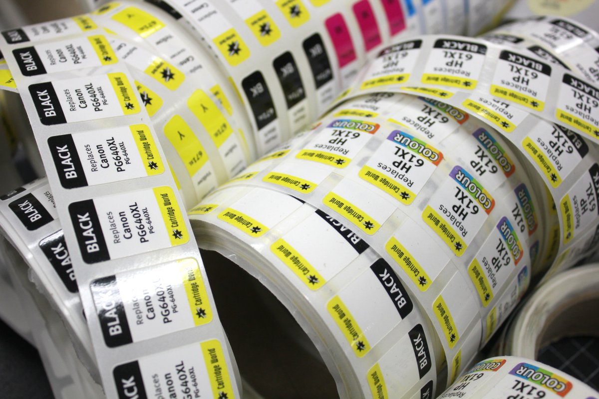 guru_labels's tweet photo. Printer Cartridge labels for Cartridge World - we print it all! Happy Friday
#printerlabels #labels #stickers #cartridgelabels https://t.co/jAdGfunHbi