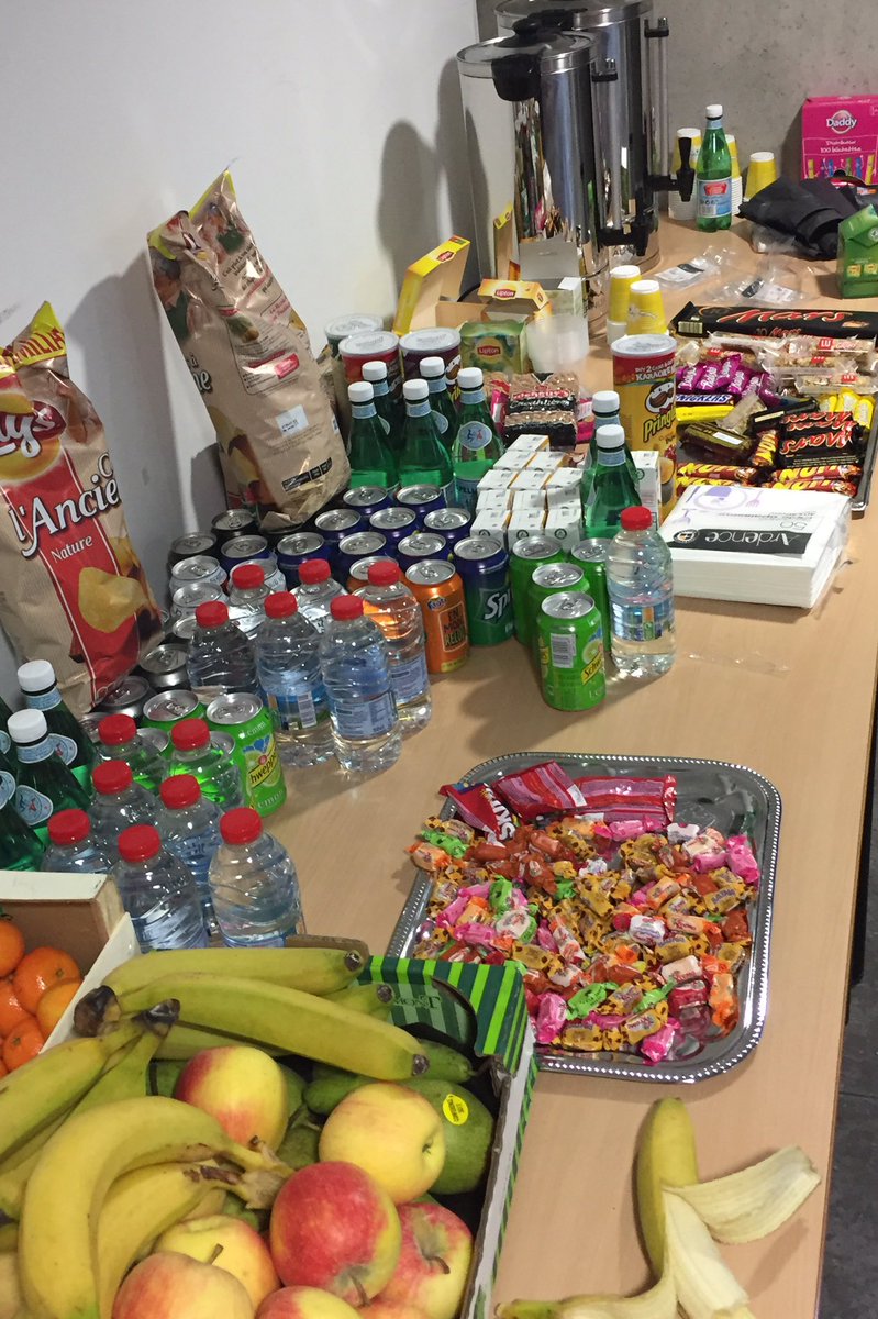 lrieu's tweet photo. Supplies for a good coding night #SAPInnoJam #ESIGELEC https://t.co/0zt6VjH83B
