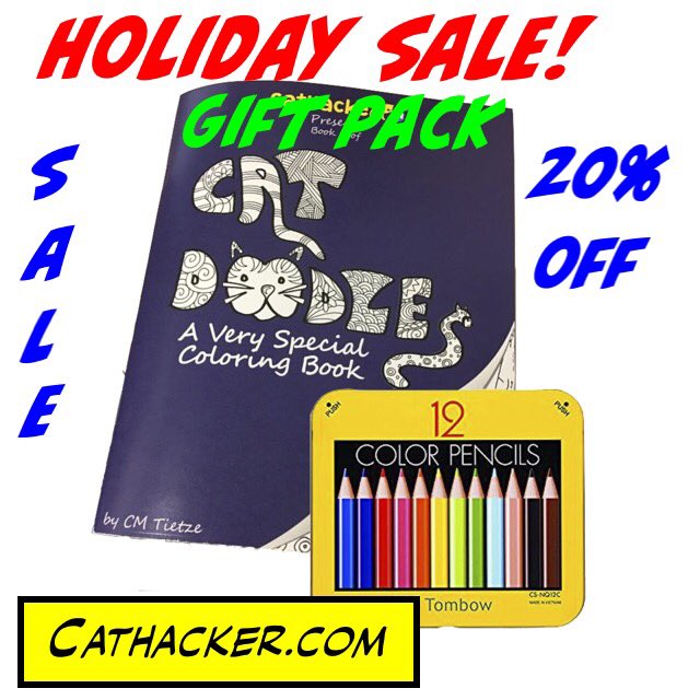 thecathacker's tweet photo. Our gift pack Black Friday sale runs now to Cyber Monday. 20% off!
#wlf #ColoringBooks @catgirl321 @TinyTimmySpeaks https://t.co/J9tjWlmOK3